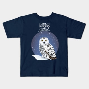 Get Ready for winter, winter nights snowy owl, winter forest in the nights, perfect for natura lovers Kids T-Shirt